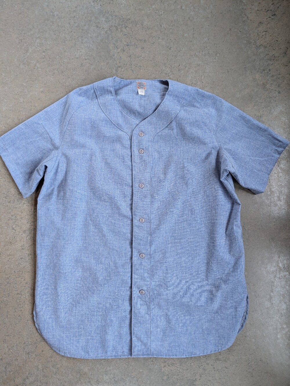 NWOT Wool Blend Ebbets Field Baseball Flannel Jersey XL Light Blue 💙
